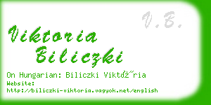 viktoria biliczki business card